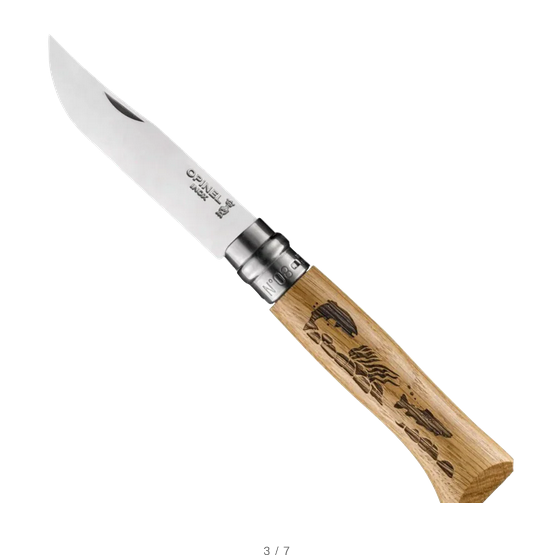 Screenshot 2025-11-30 at 19-30-08 No°08 Oak Engraved Handle Folding Knife - Animalia – Opinel New Zealand.png