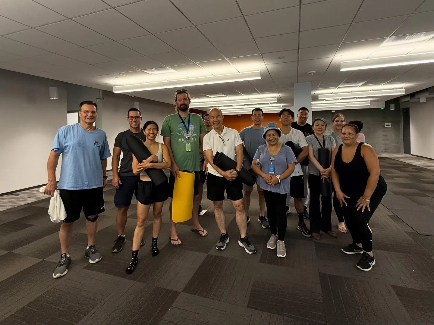 We love our weekly yoga class! Everyone is getting stronger, more flexible, reducing pain AND, someone told me today, losing weight! 👀🎉😁