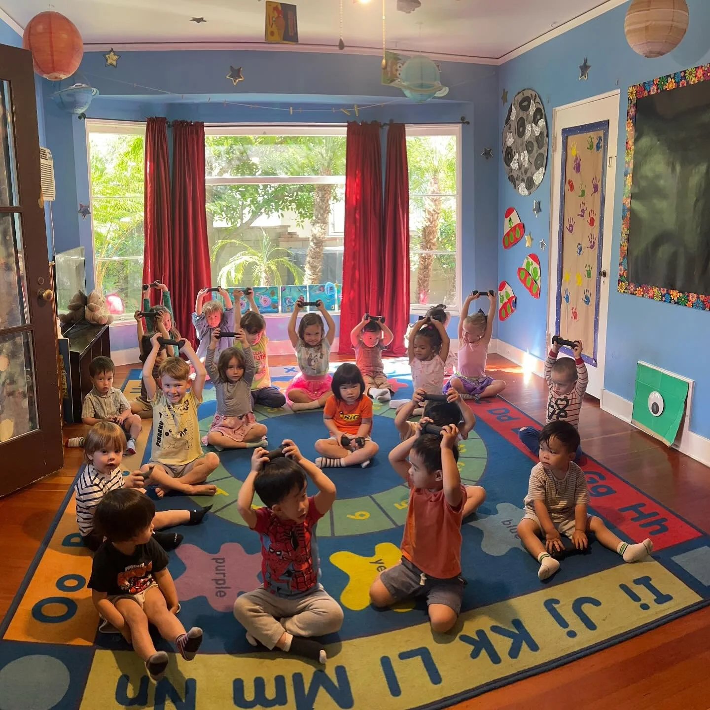 &ldquo;I&rsquo;m getting strong(er)!&rdquo; ☺️

After lifting two pound dumbbells, their downward facing dogs were a lot more stable. 💪🏼