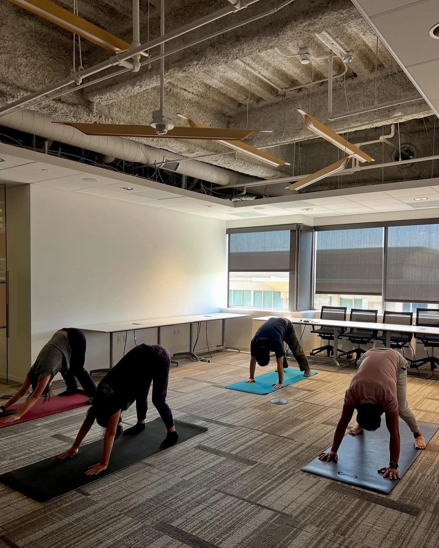 Wellness Wednesday at the Workplace.
&hellip;
Hybrid employees choose to show up on a Wednesday because of these yoga classes. 🫶🏼 The feeling is mutual. 💕