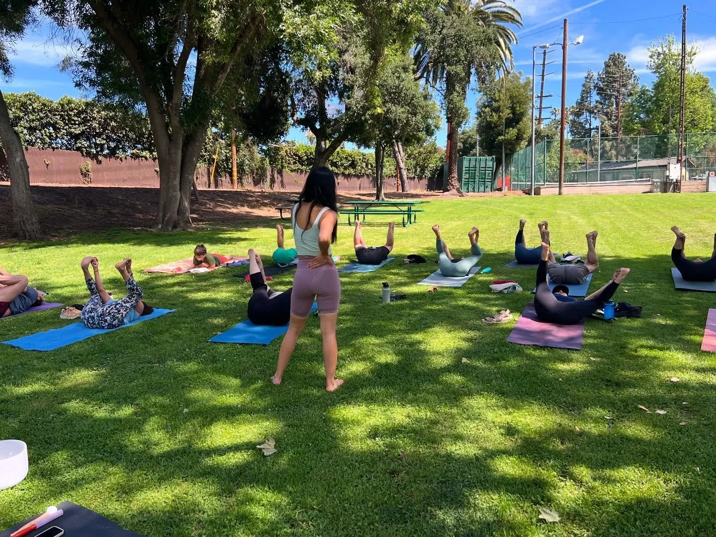 Of all the classes I teach, these park classes are still my favorite. #communityyoga
