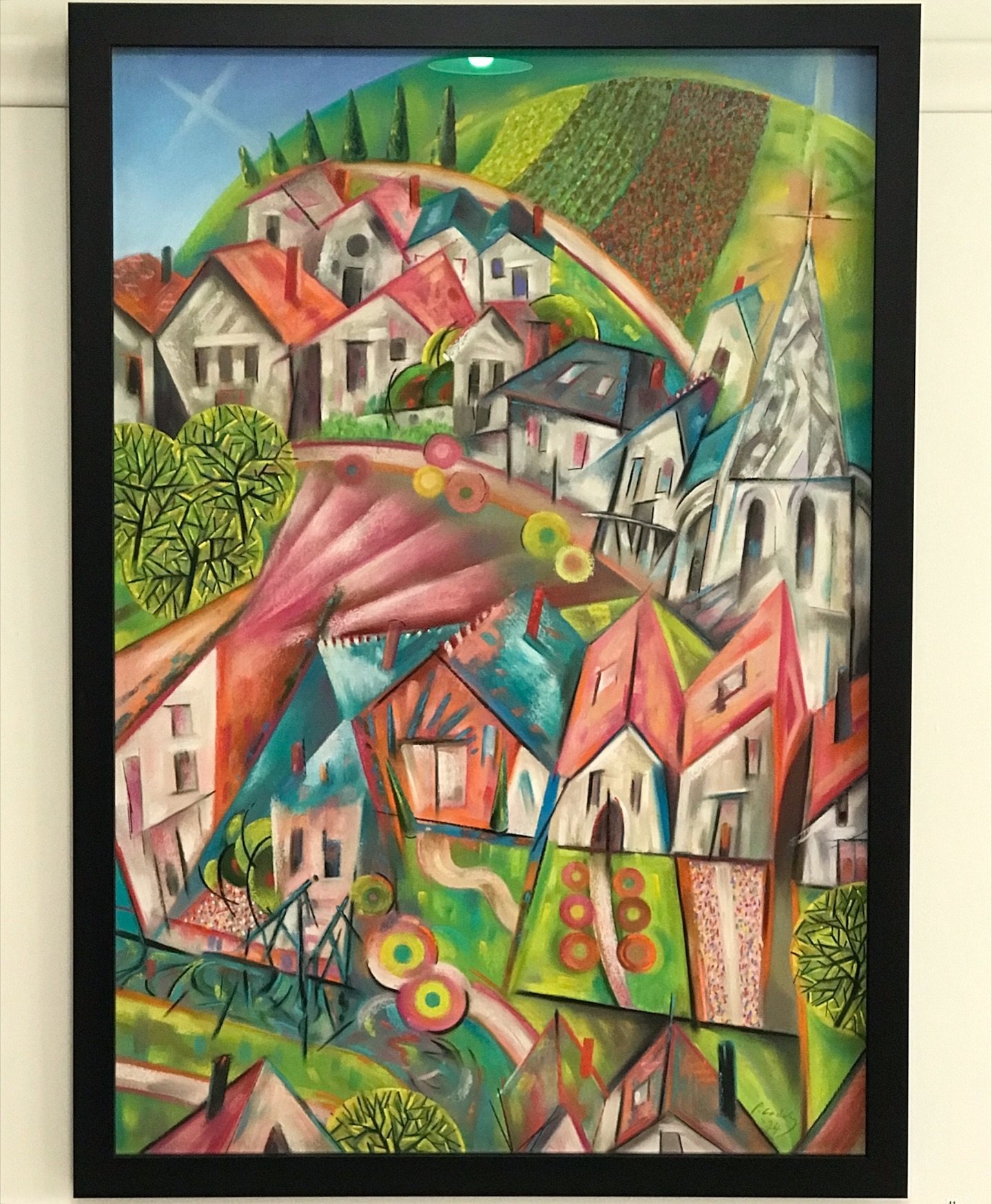 Another exquisite exhibition by Peter Caddy is underway. Peter lives in France 6 months each year and builds a body of work to exhibit back here in Australia. He predominantly works in pastel however there are also some watercolours.  Interestingly P