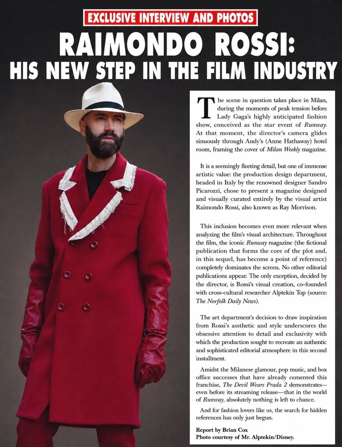 Raimondo Rossi AM Magazine Devil Wears Prada 2 Milan Weekly