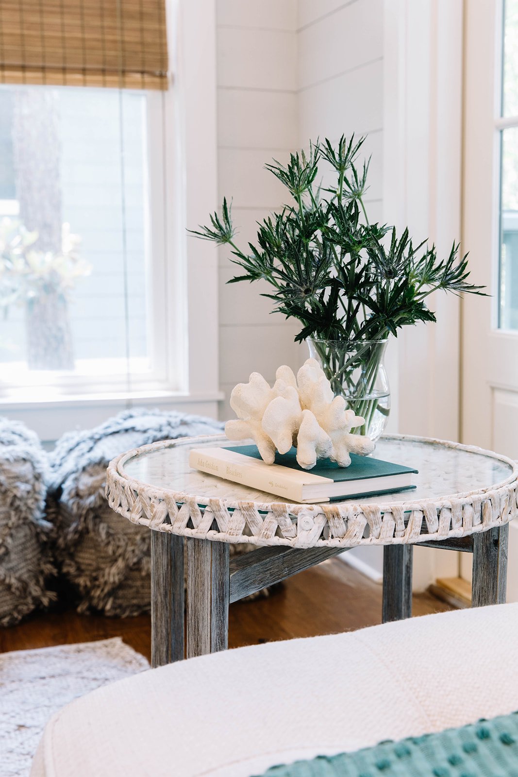 close up of table in Watercolor Florida beach house