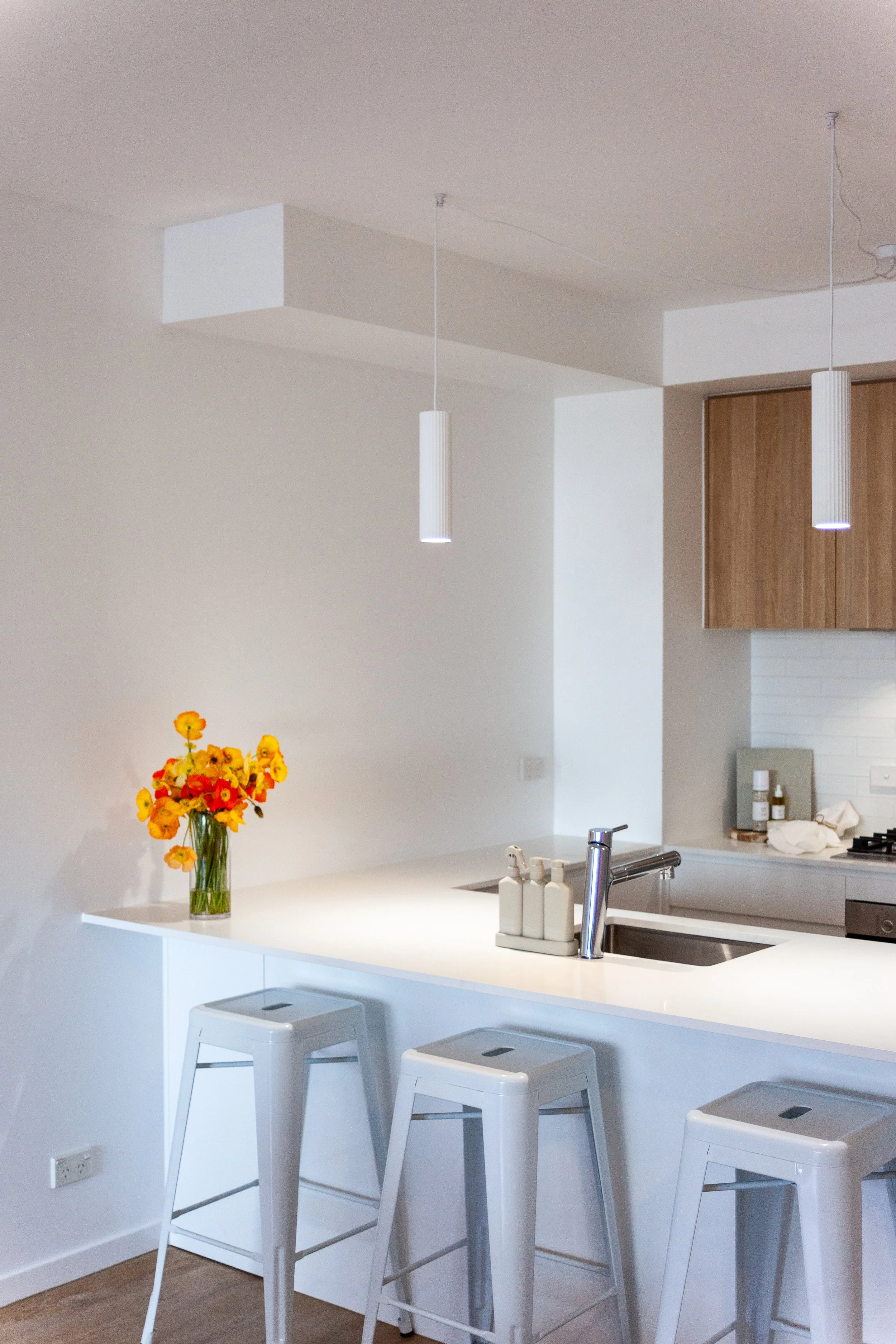 Renovated kitchen at Ann Street, Foritude Valley