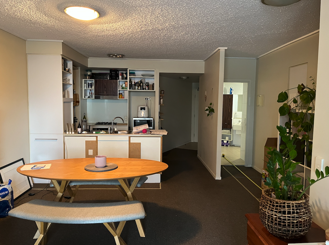 Kitchen before renovation at Ann Street, Foritude Valley