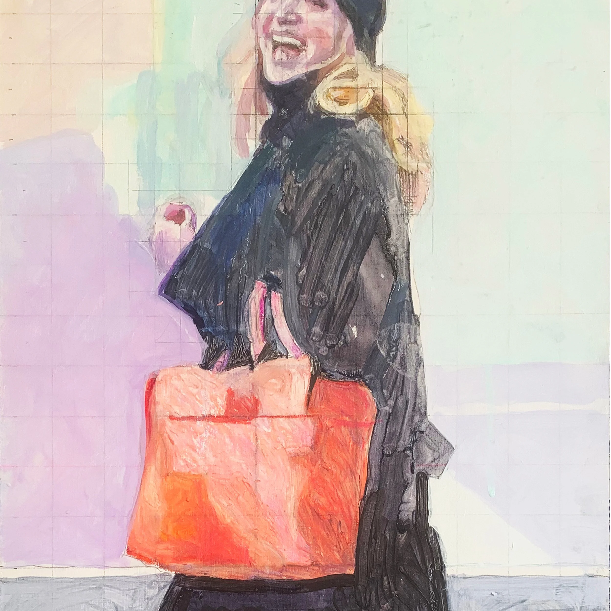 Portrait New York, 2022 Original: Mixed Media, wood panel, 24x12 in.  Limited edition: giclee print Enquire