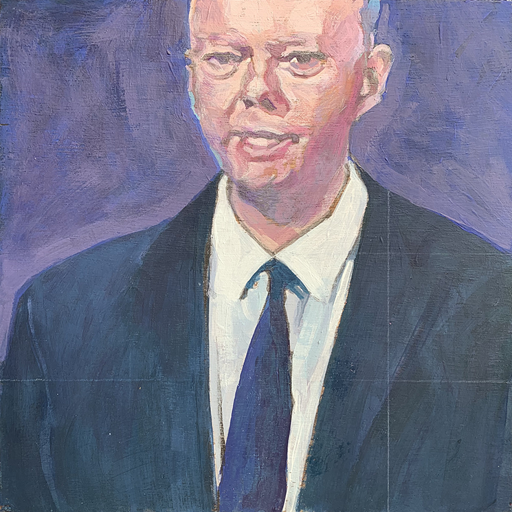 Acrylic painting on wood block, 8x8 in, 1 of 3