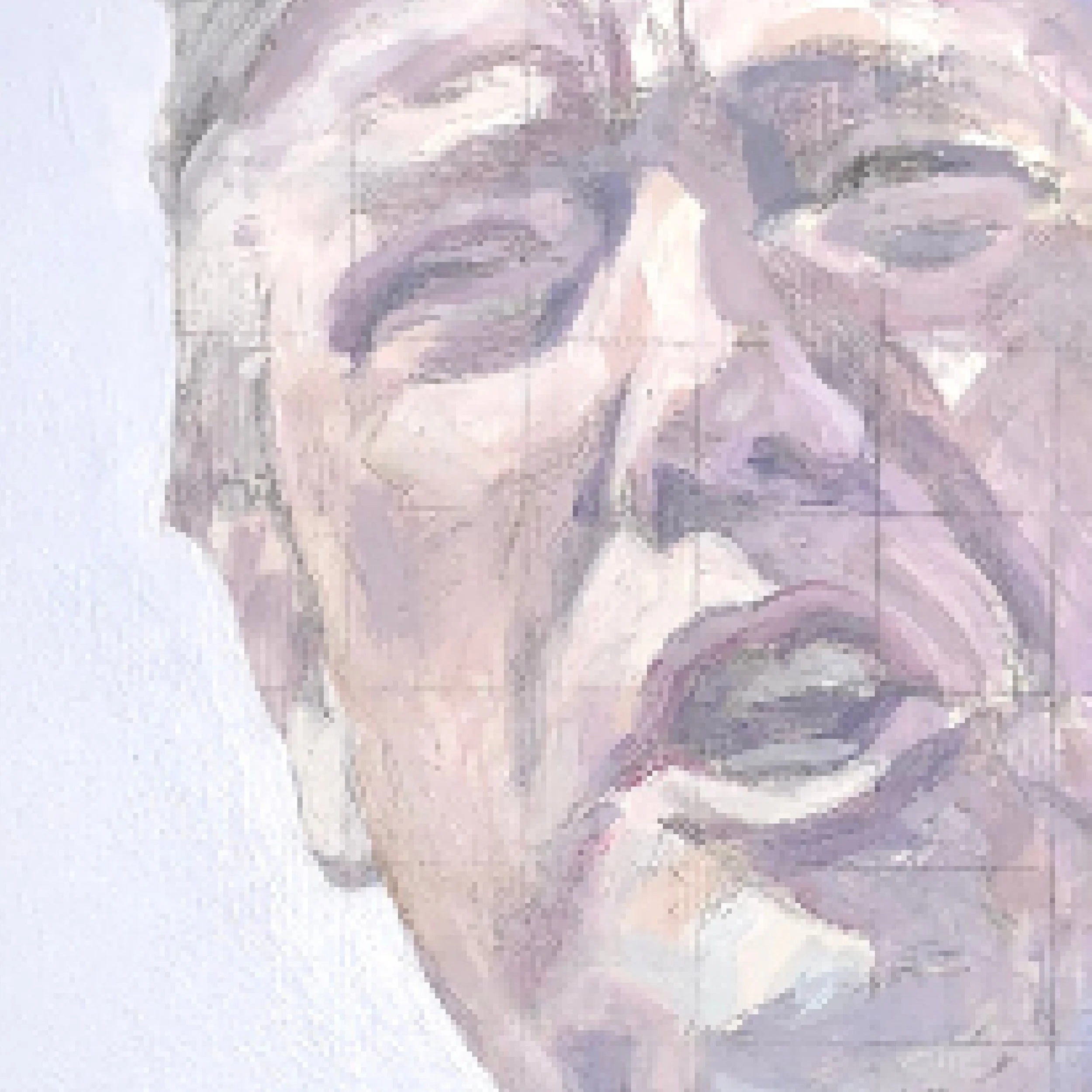 Portrait, 2022 Original: Acrylic on wood block, 7×7 in. Enquire