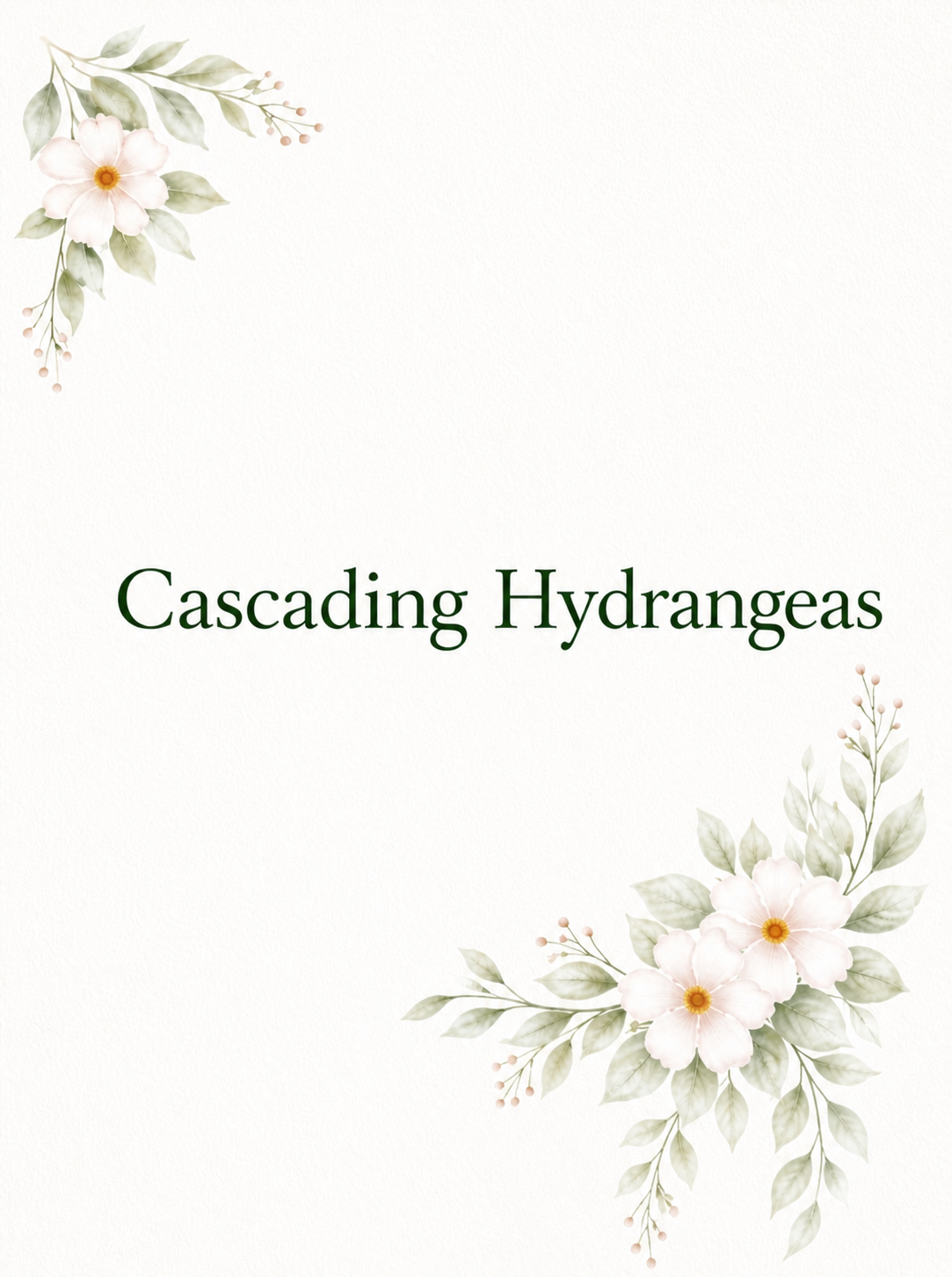 Cascading Hydrangeas