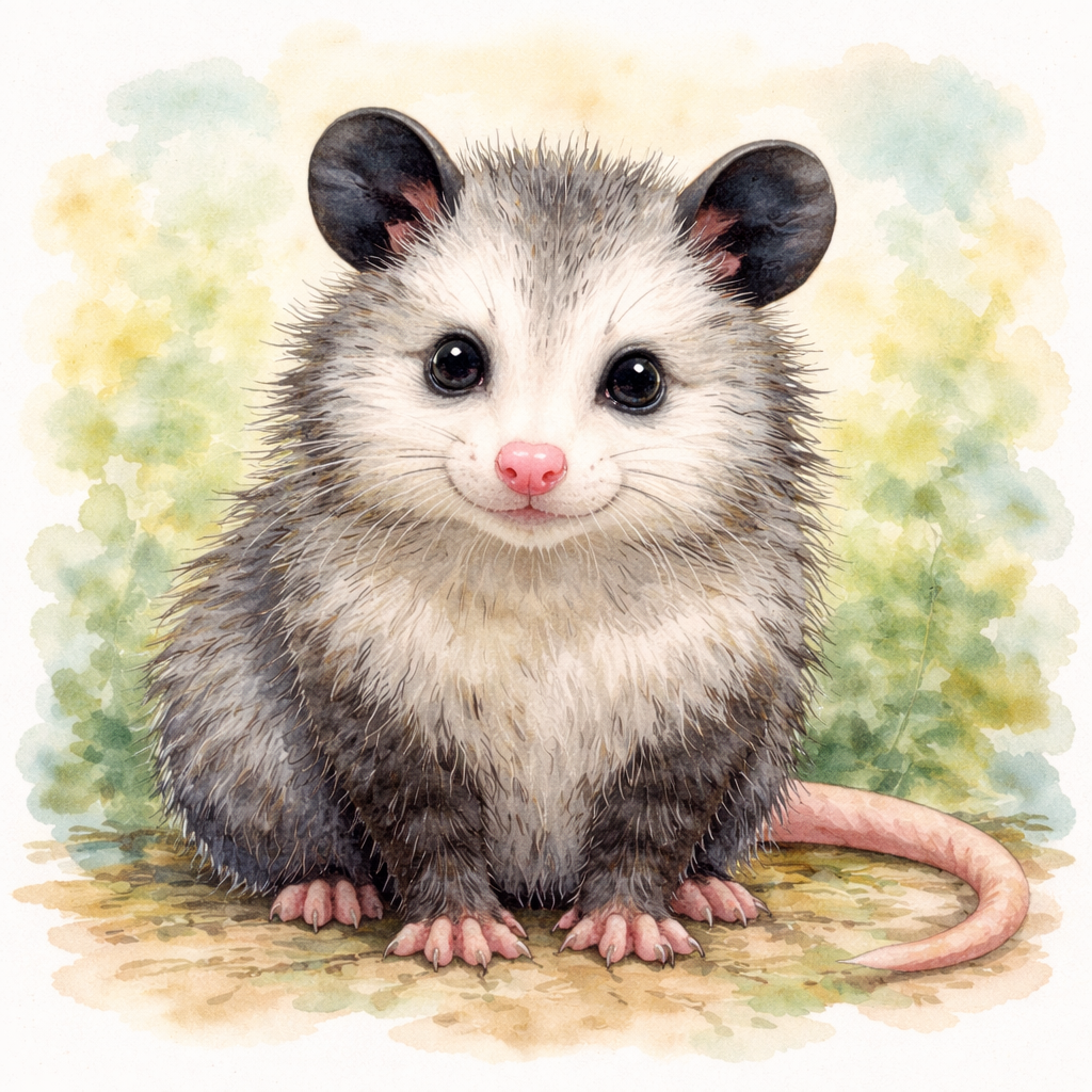 Opossum watercolor  {Digital Download}