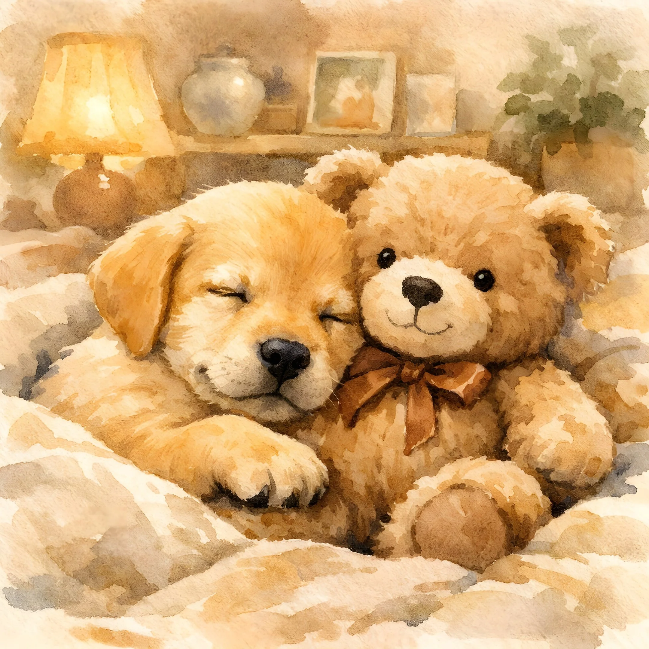 Puppy Teddy Love {digital graphic}