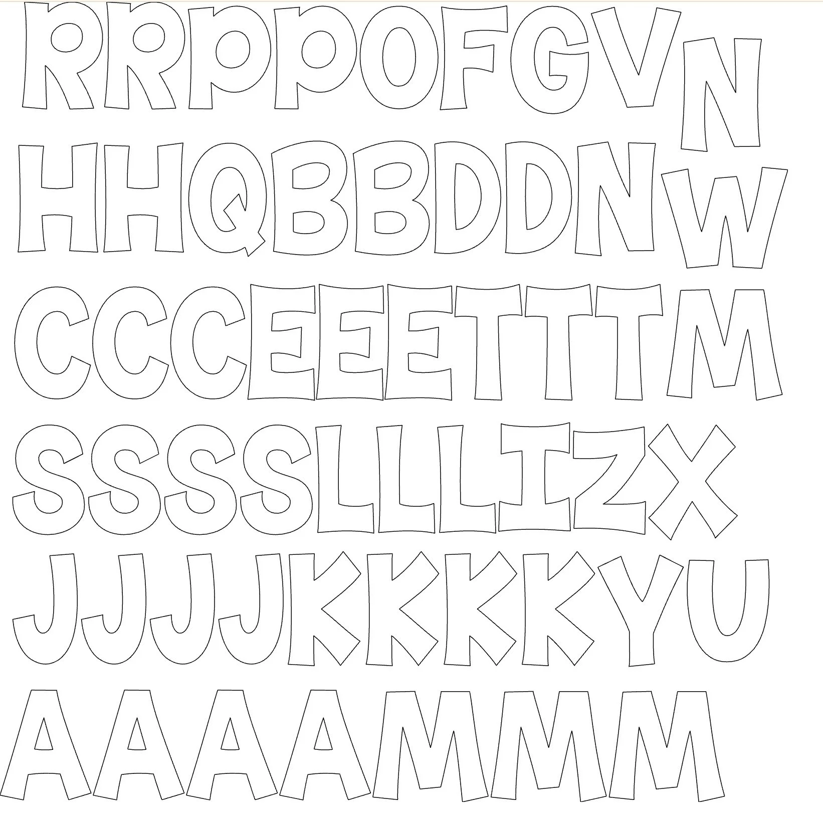 Monogram Letter Set A *SVG file (digital download)