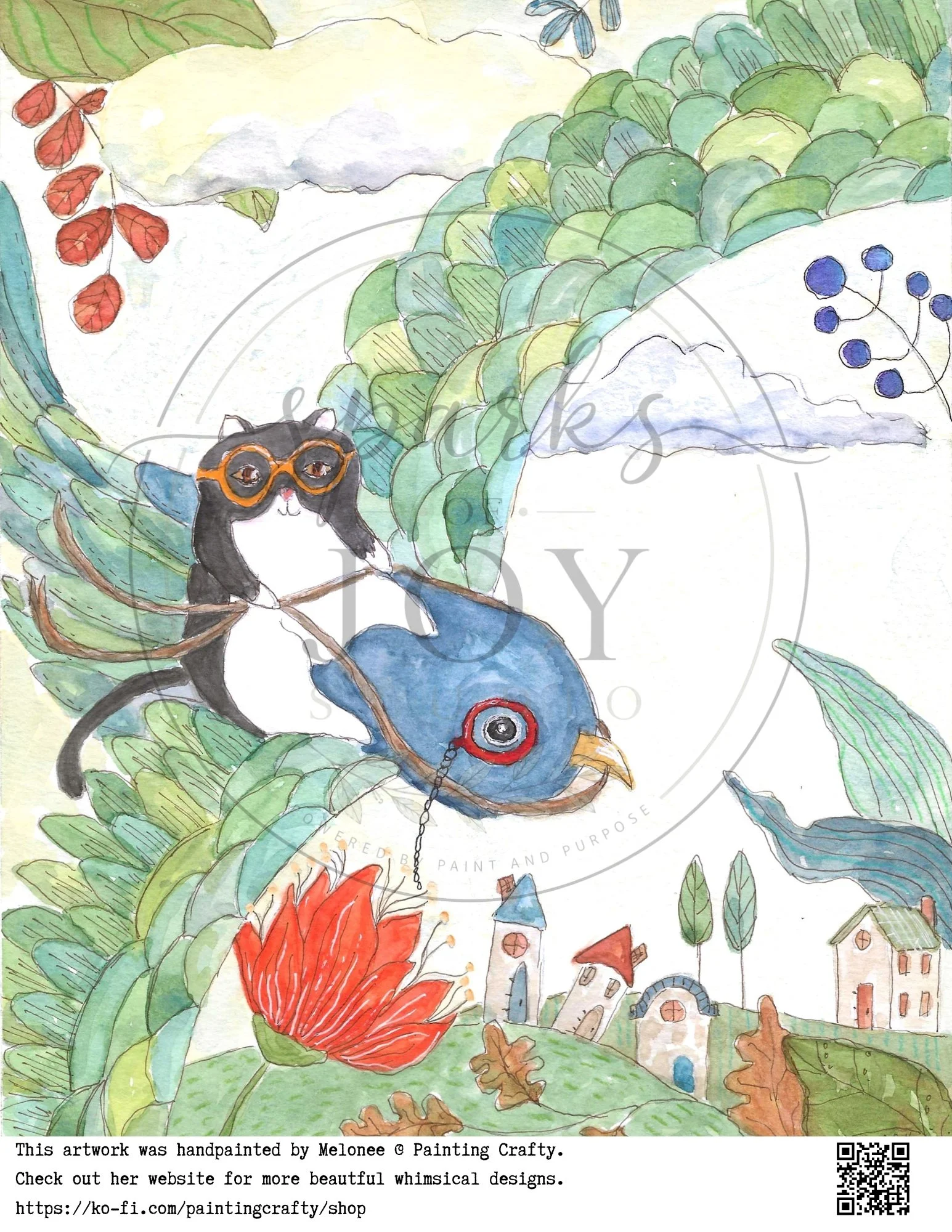 Flying Cat (8x10)