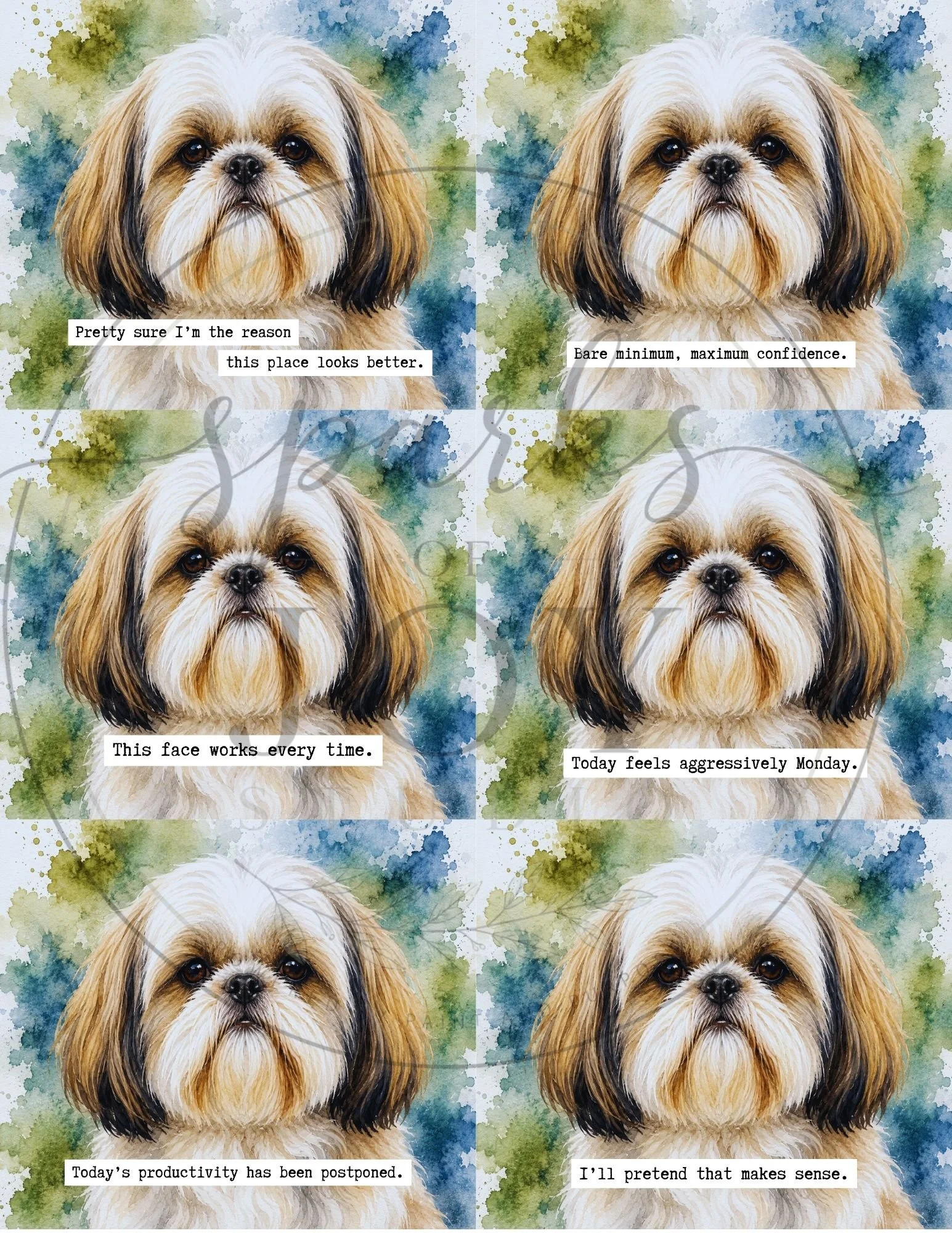 *digital download* Shih Tzu