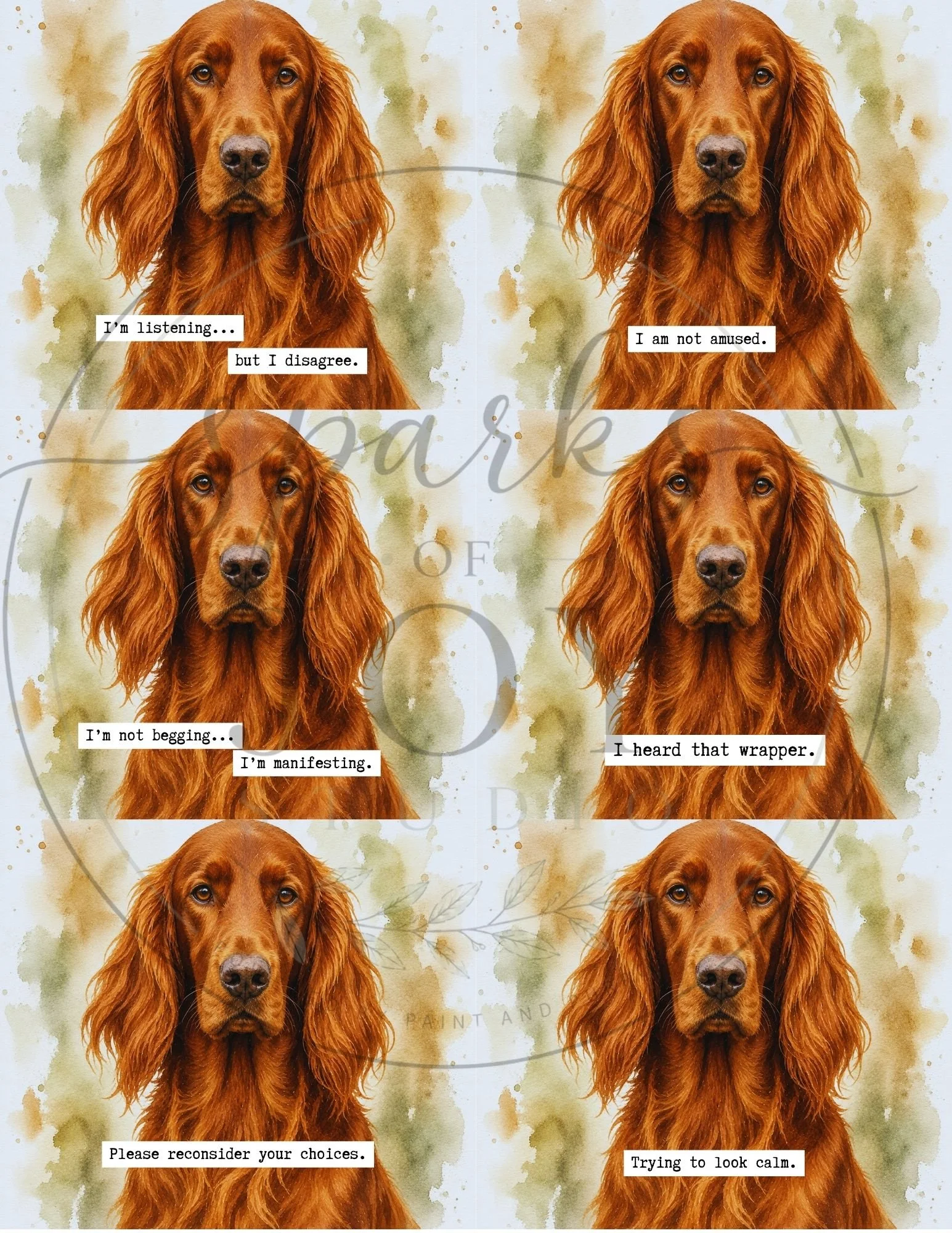 *digital download* Irish Setter
