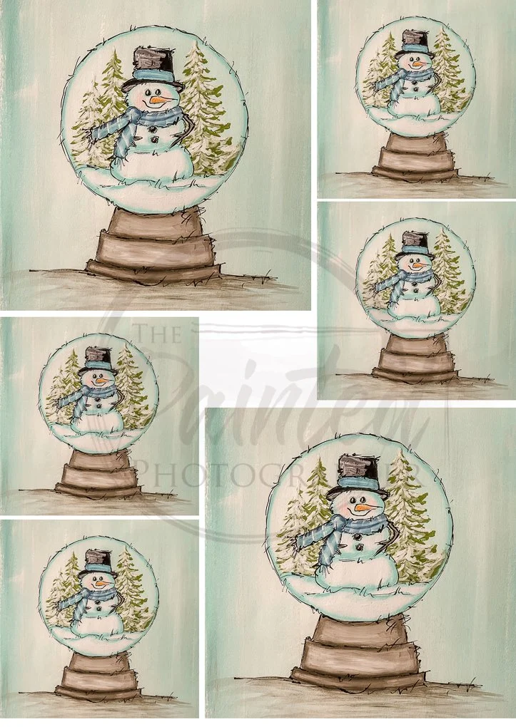 Snowman Globe (Ornament sizes)