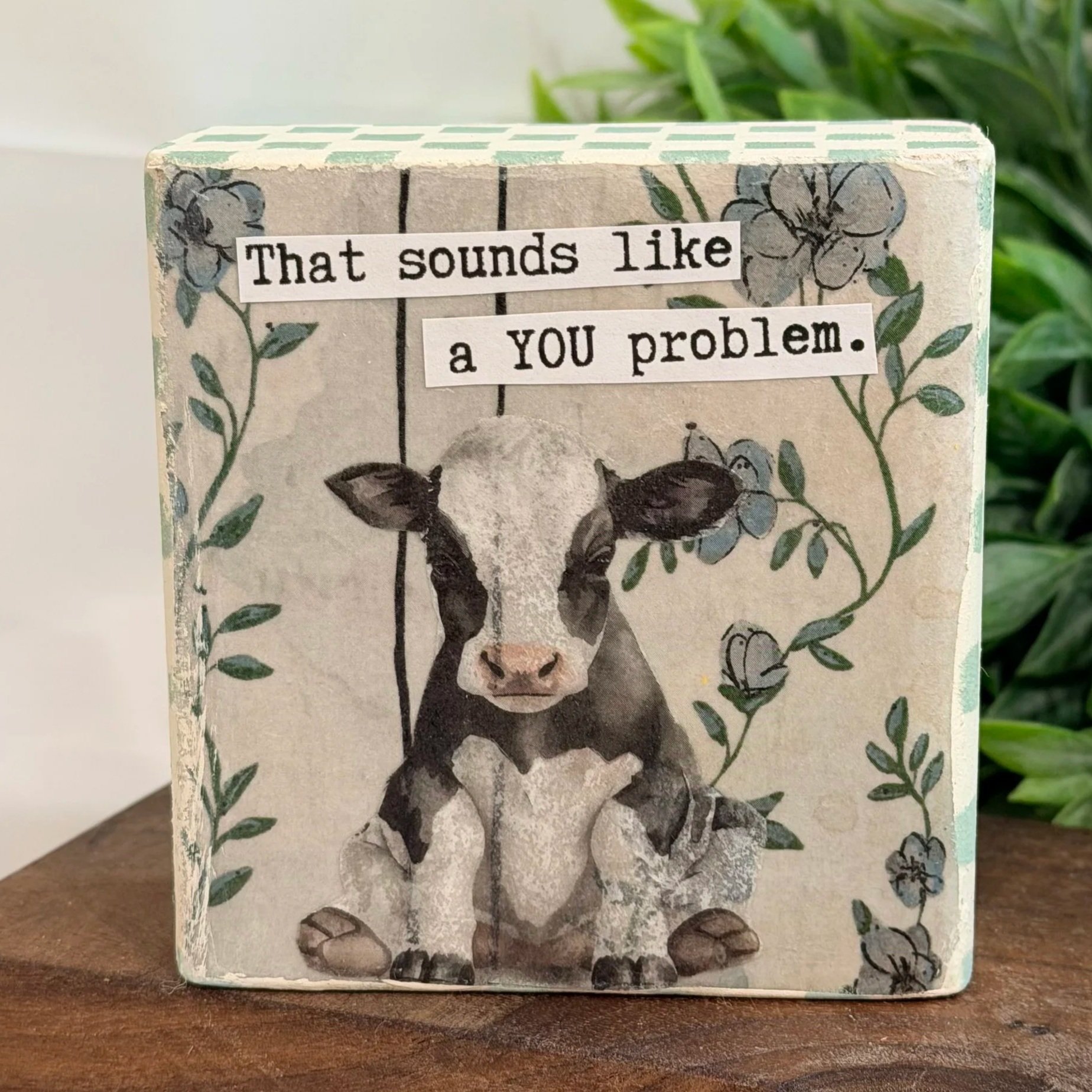 Reversible Desk Sitter | Cow / Dog