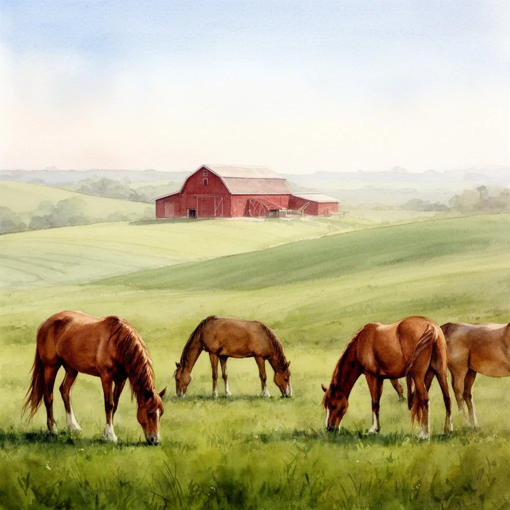 Horse Farm {digital graphic}