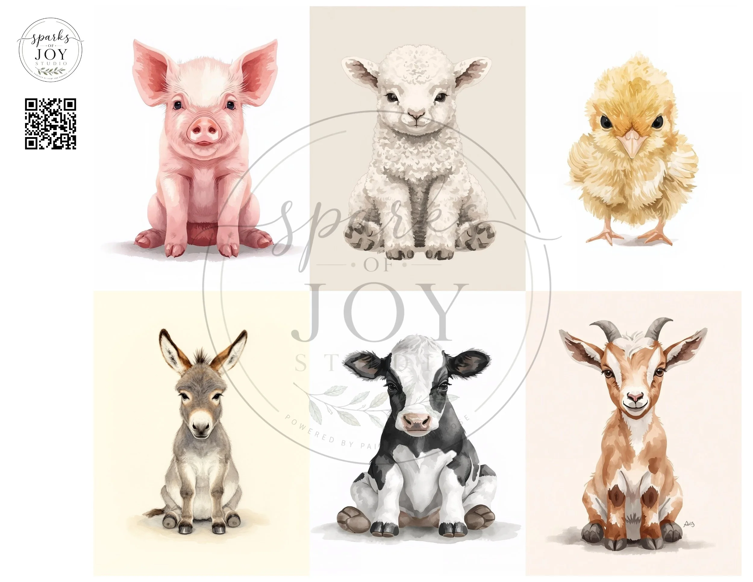 *digital download* Farm Animal Tags (2.5x3.5")