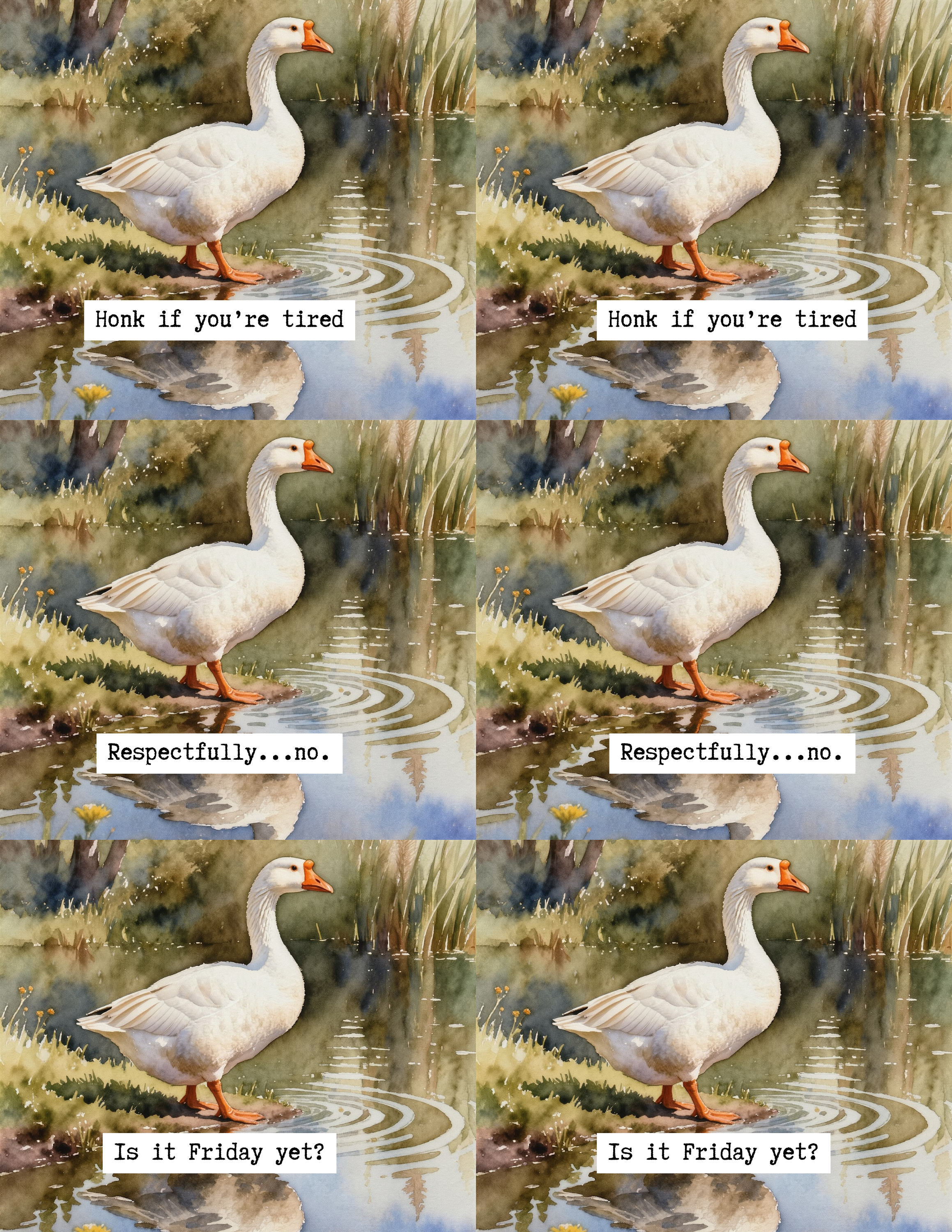 Watercolor Goose-6