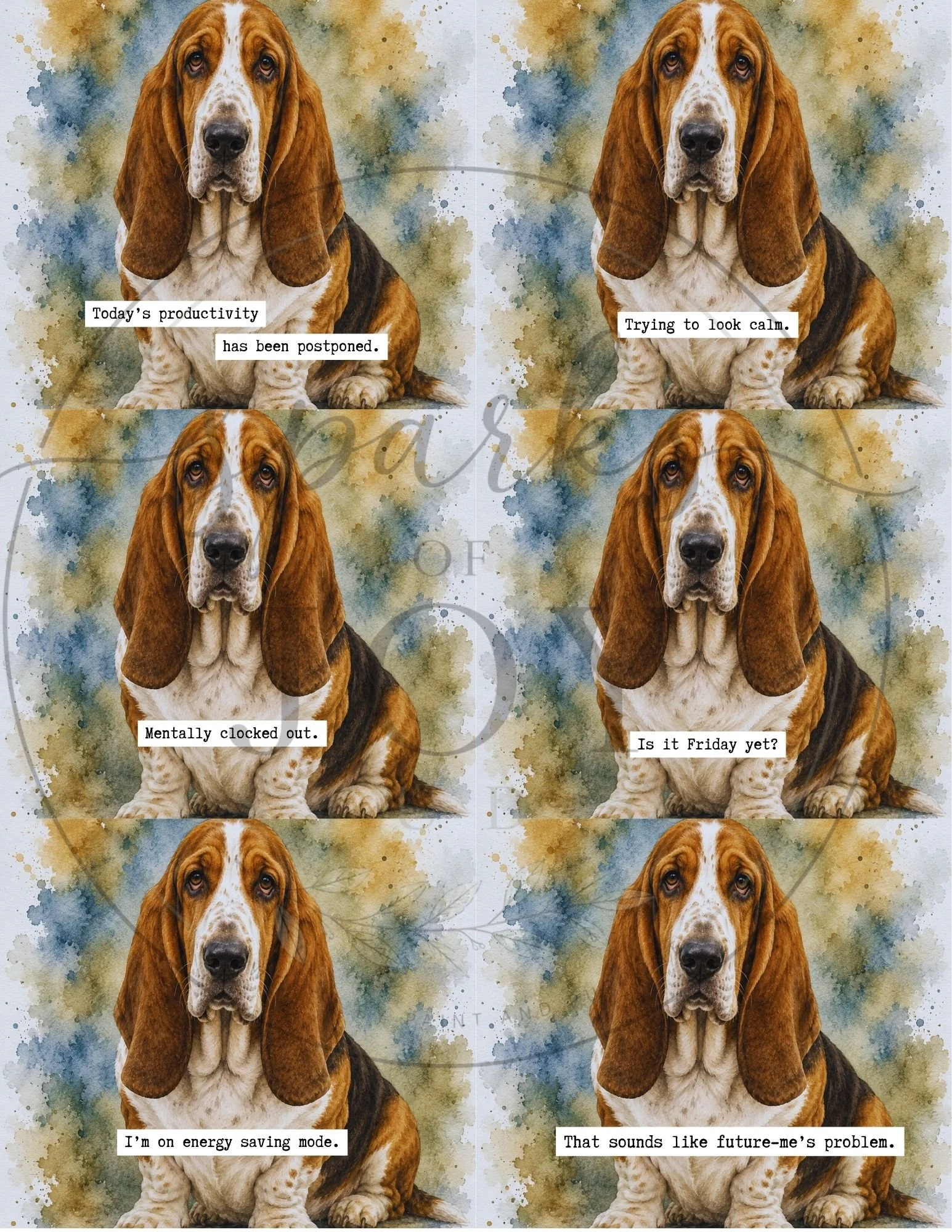 *digital download* Basset Hound
