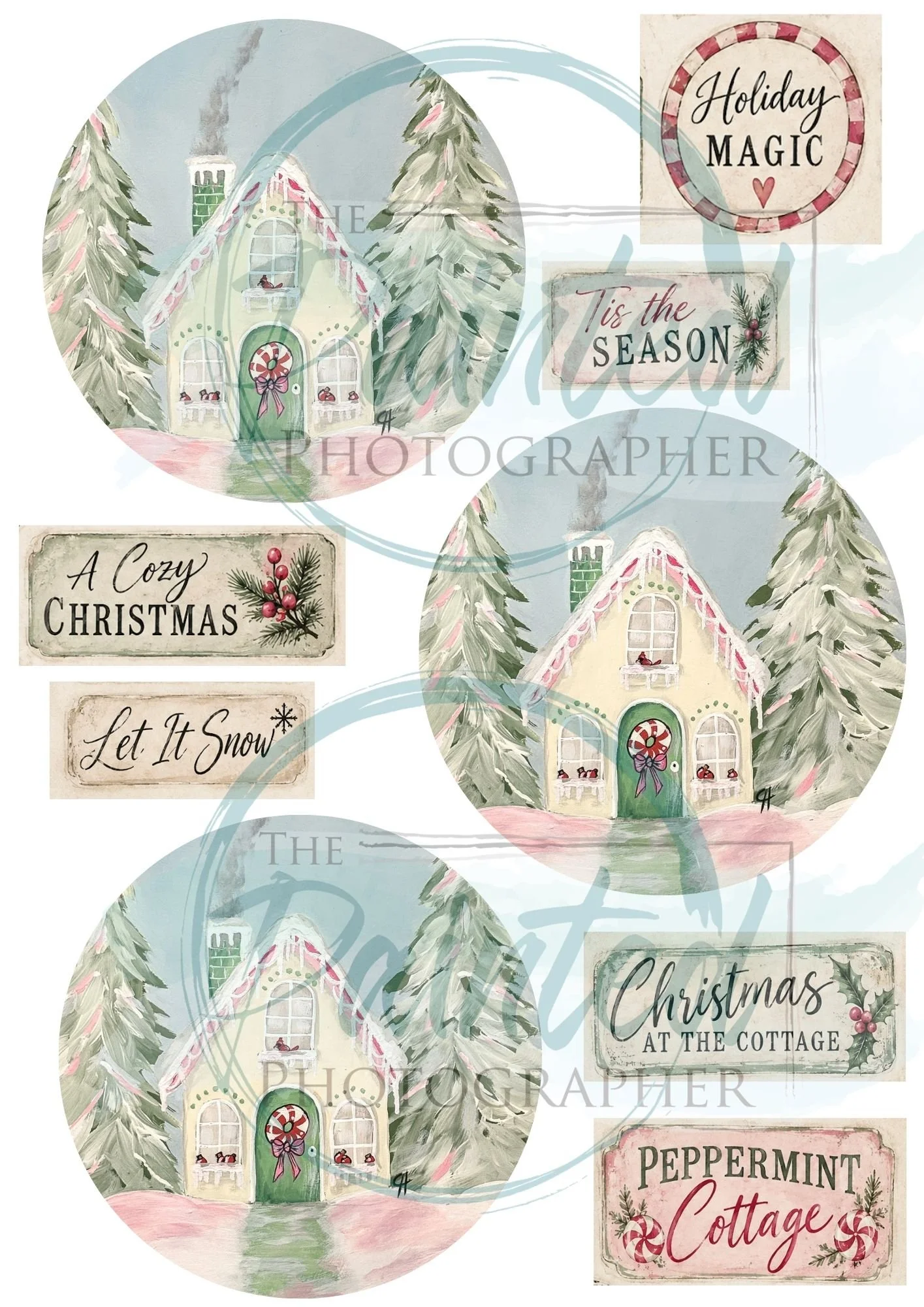 *SPECIAL EDITION* Peppermint Cottage (rounds with labels)
