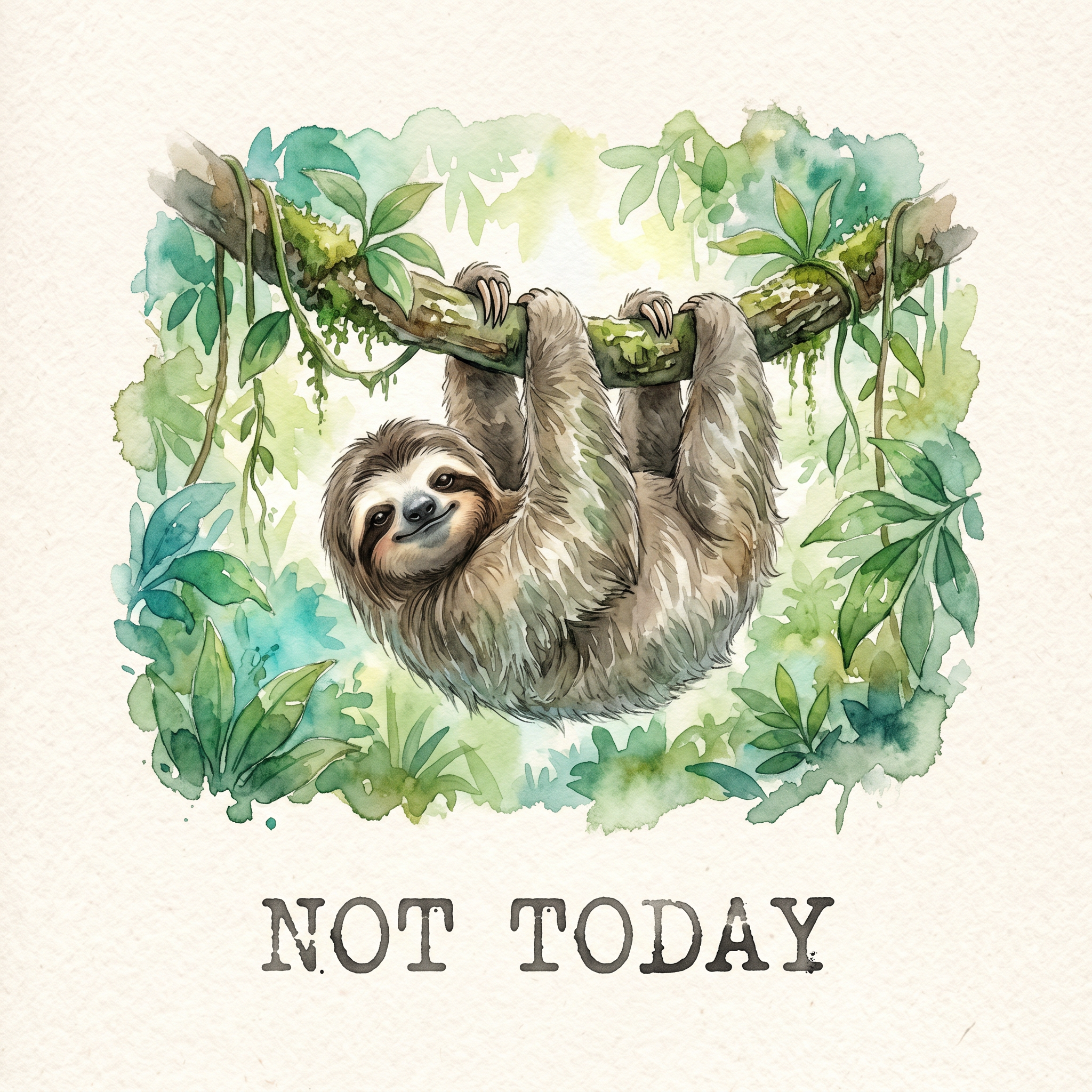 "Not Today" Sloth {Digital Download}