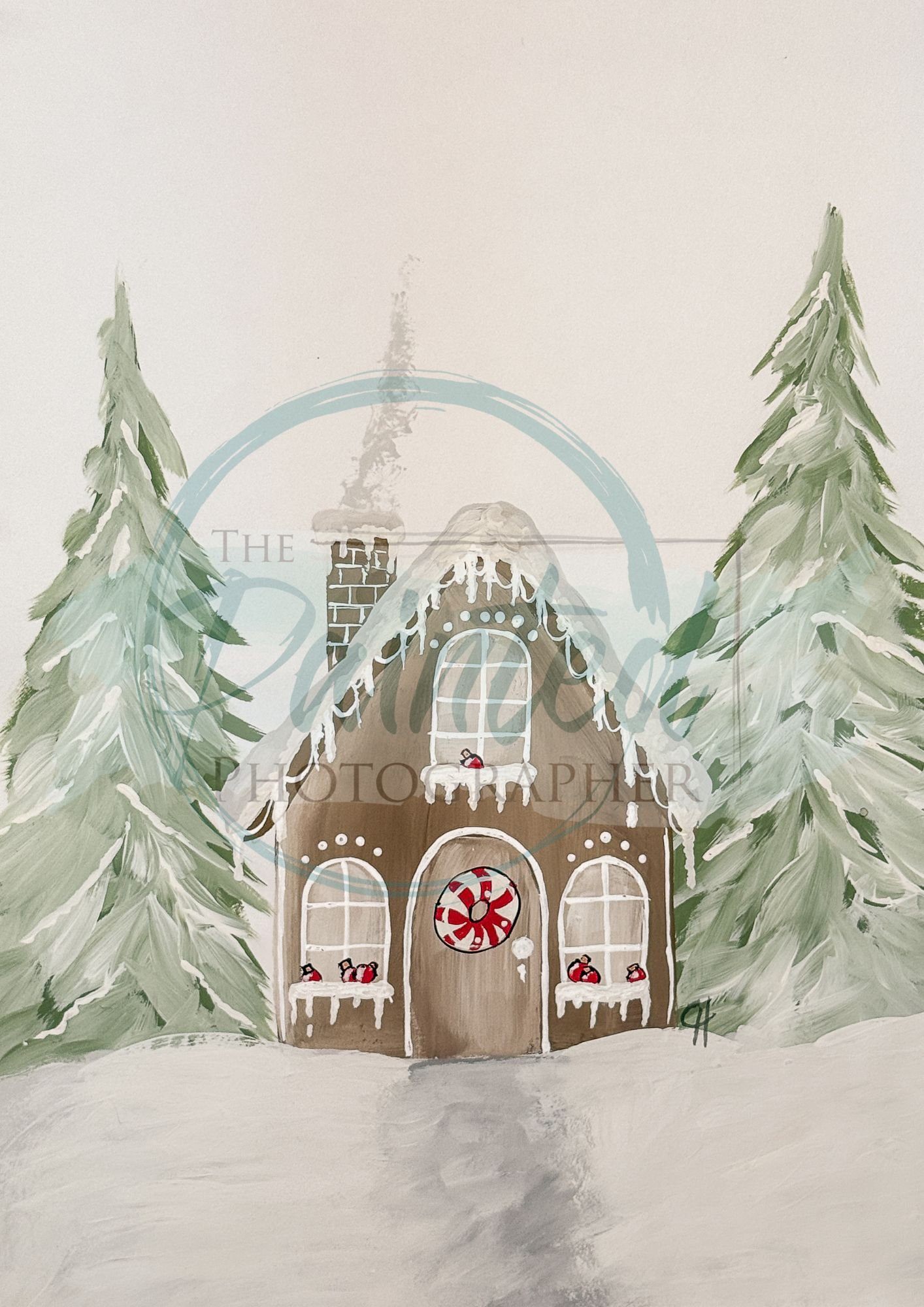 Candy Cane Cottage (8x10)