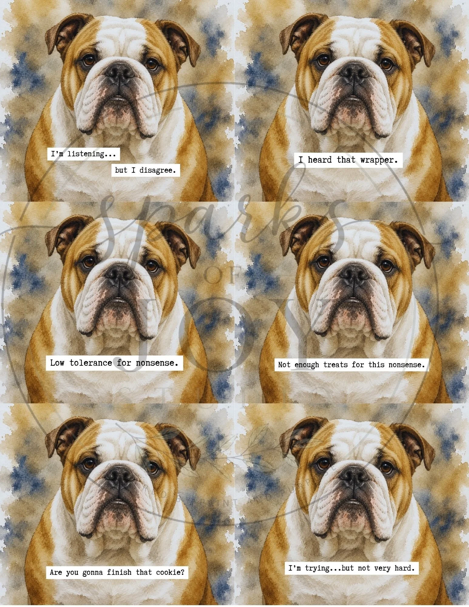 *digital download* English Bulldog