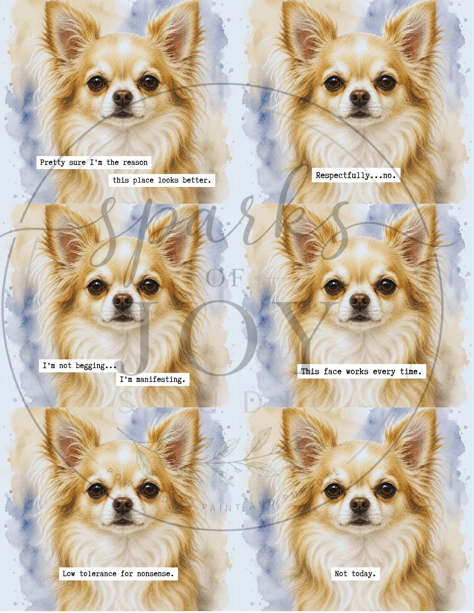 *digital download* Longhaired Chihuahua