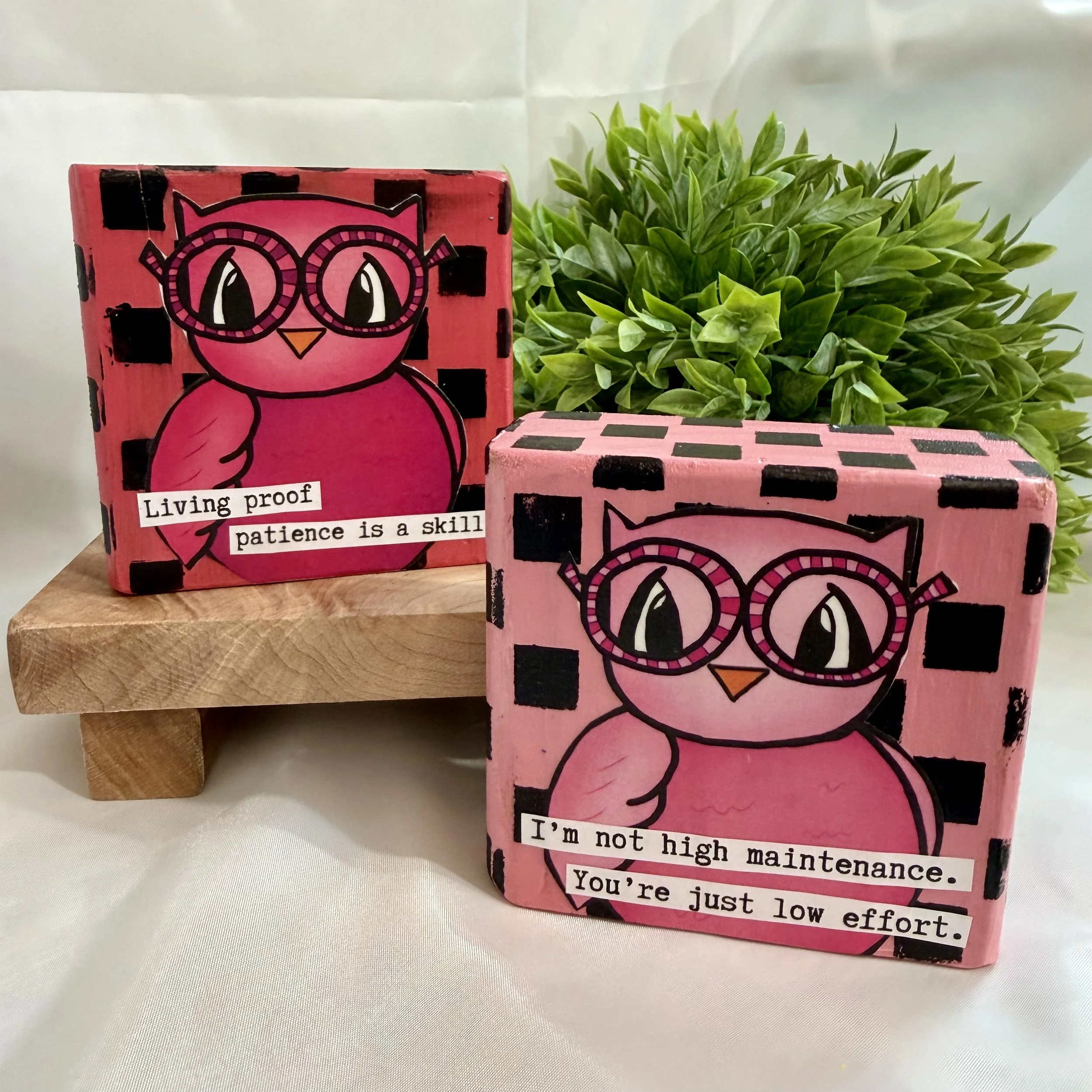 Reversible Owl Desk Sitters