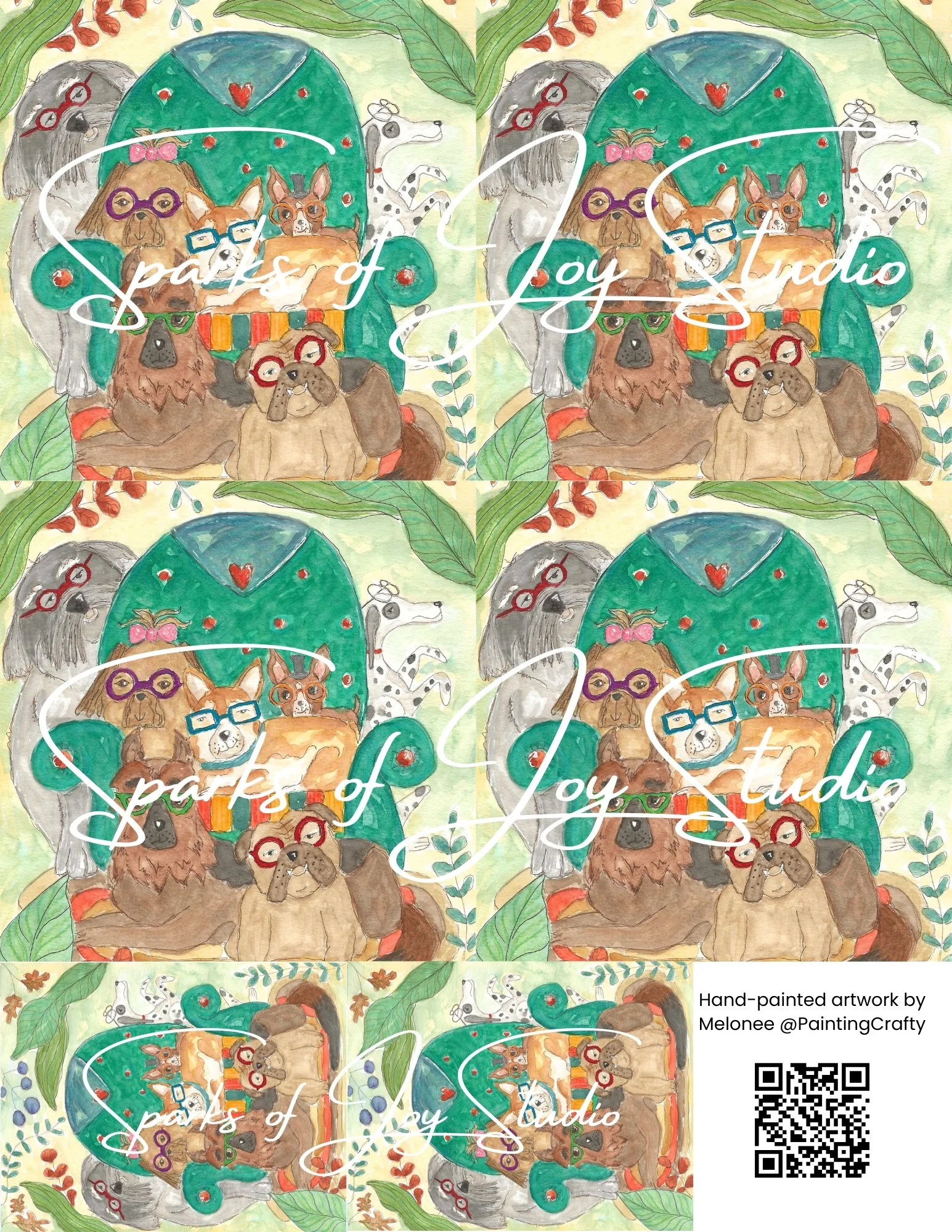 Bookish Buddies (4" squares)