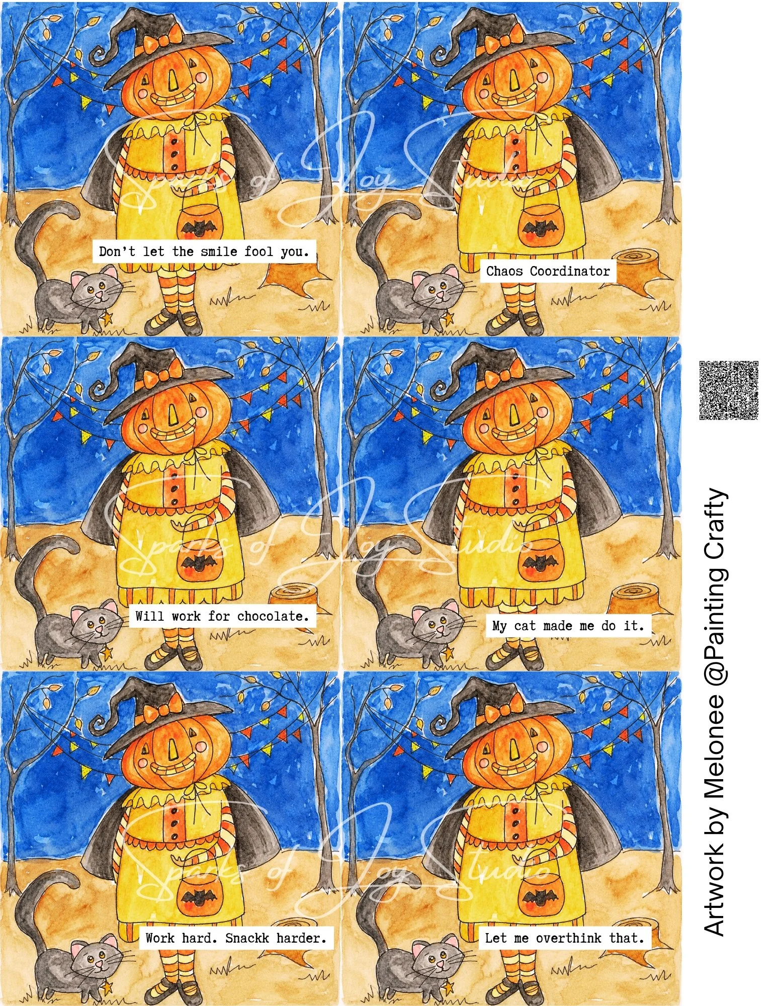Trick-or-Treat Gal with Quotes-6 *Artwork by @Painting Crafty*
