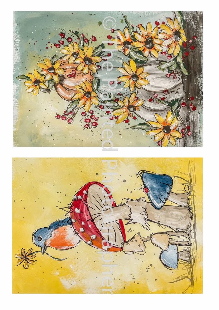 Forest Floor Stacked Pumpkins (5x7)