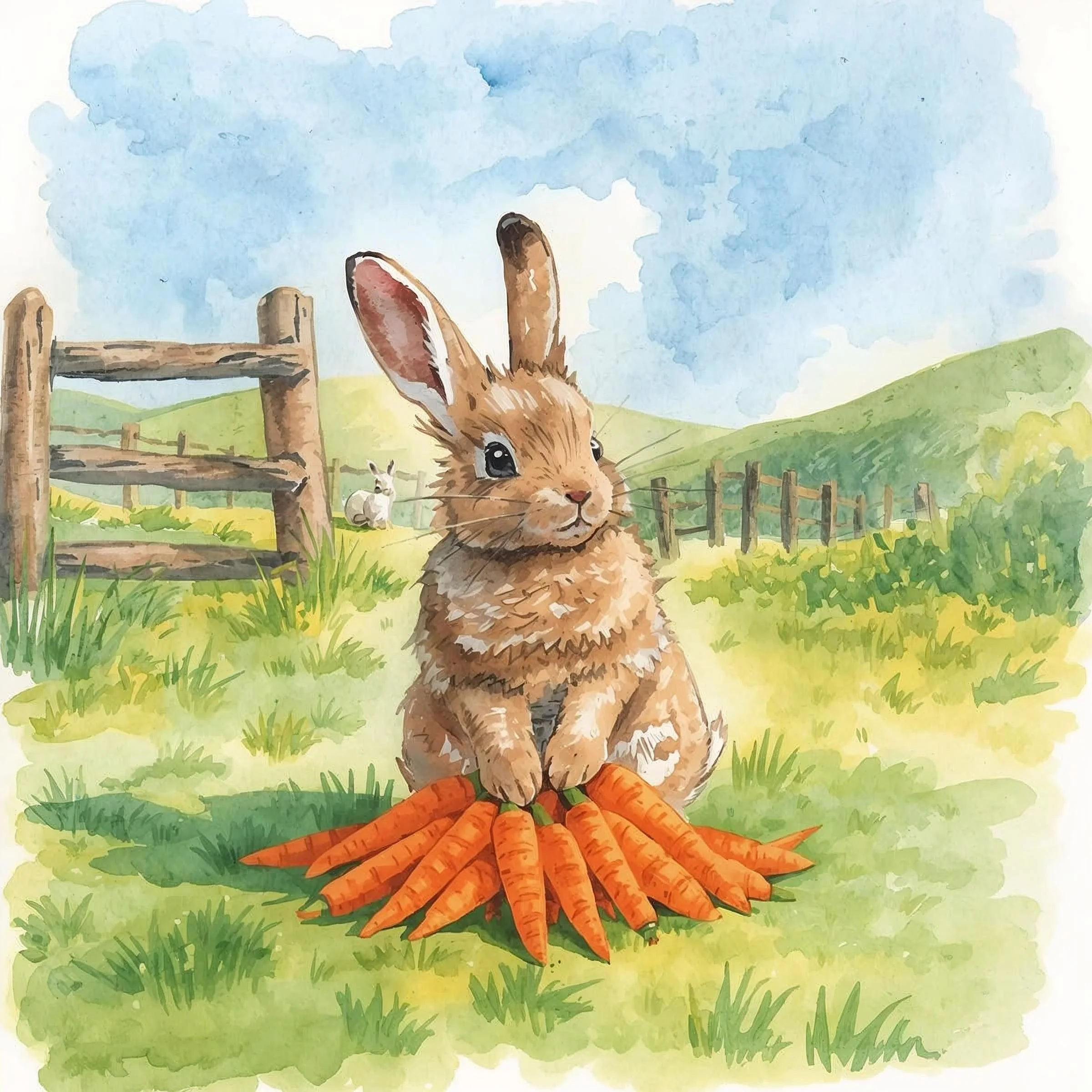 Bunny Carrot Hoard 2 {digital graphic}