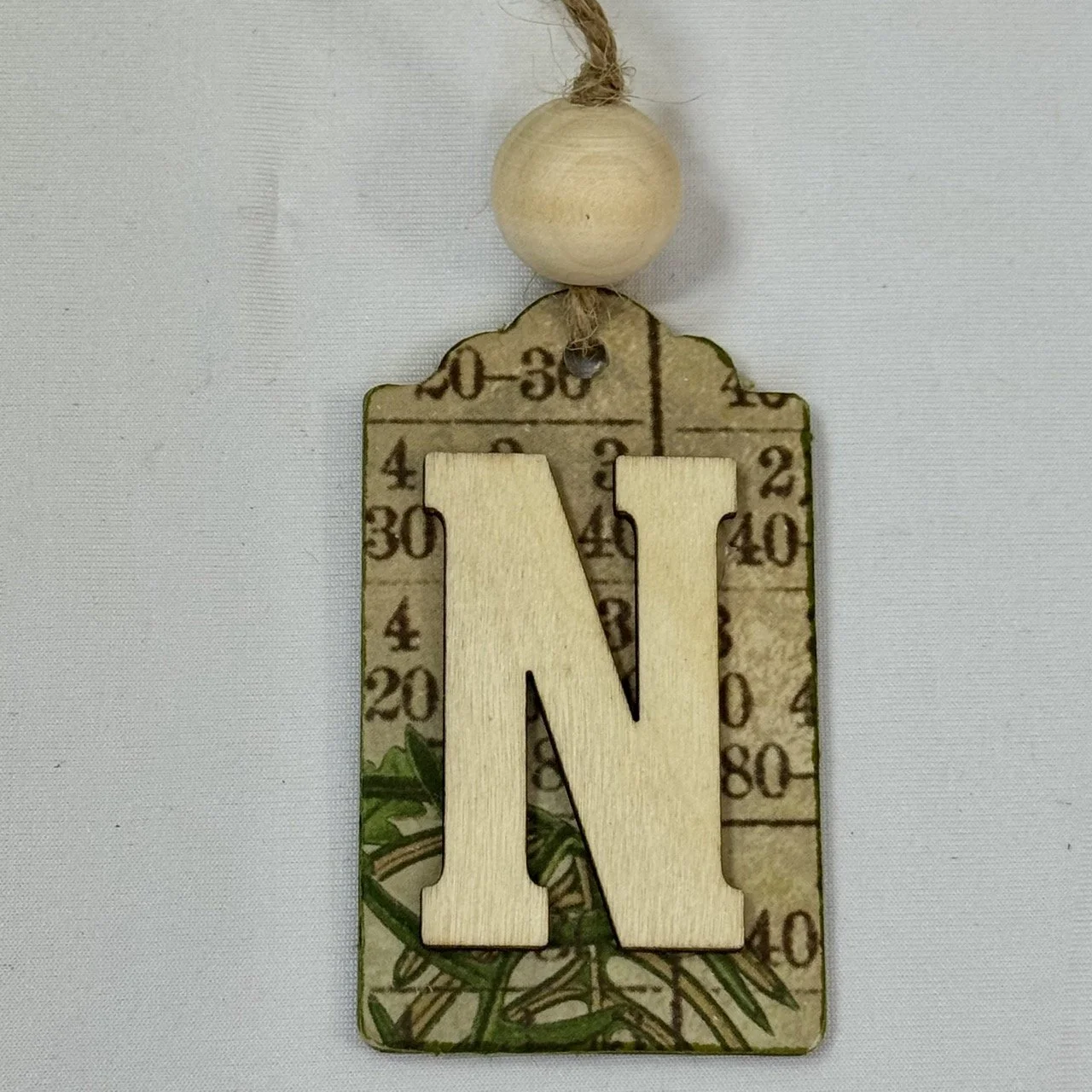 Monogram Gift Tag: N (neutral)