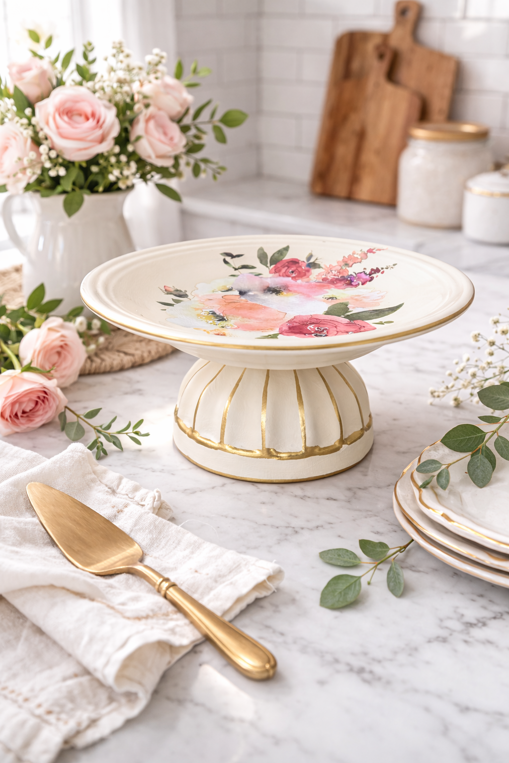 Decorative Display Stand | Cottage-Inspired Home Accent