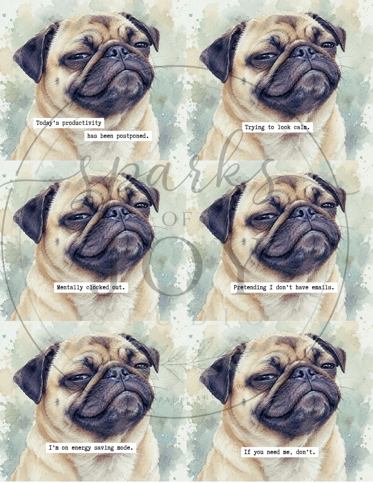 *digital download* Pug
