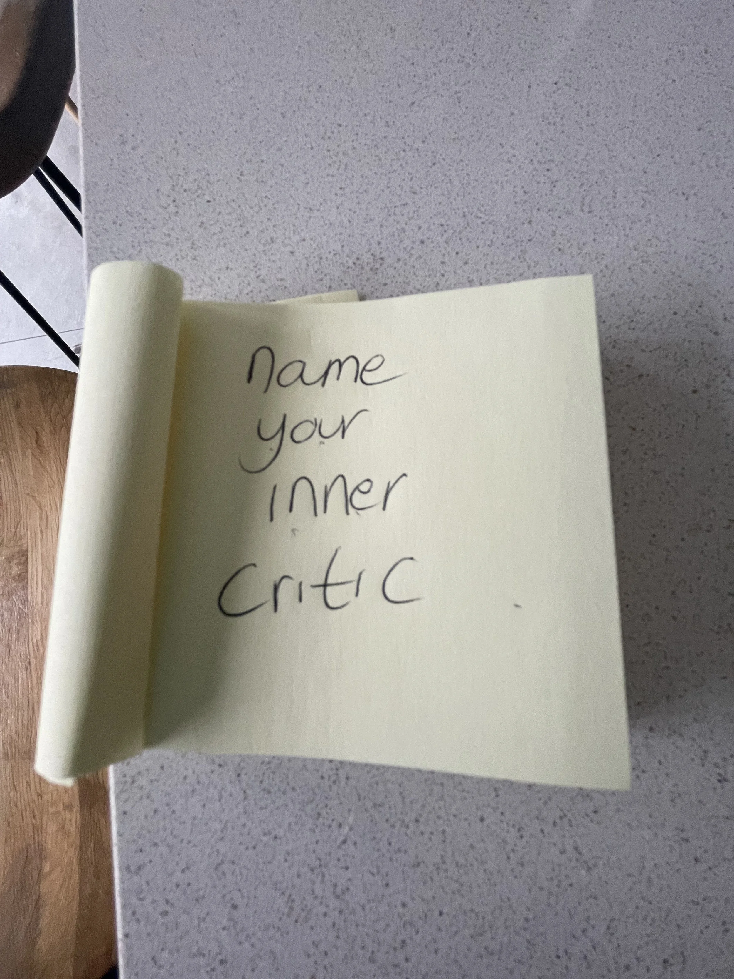 name your inner critic exercise to bring mindful awareness