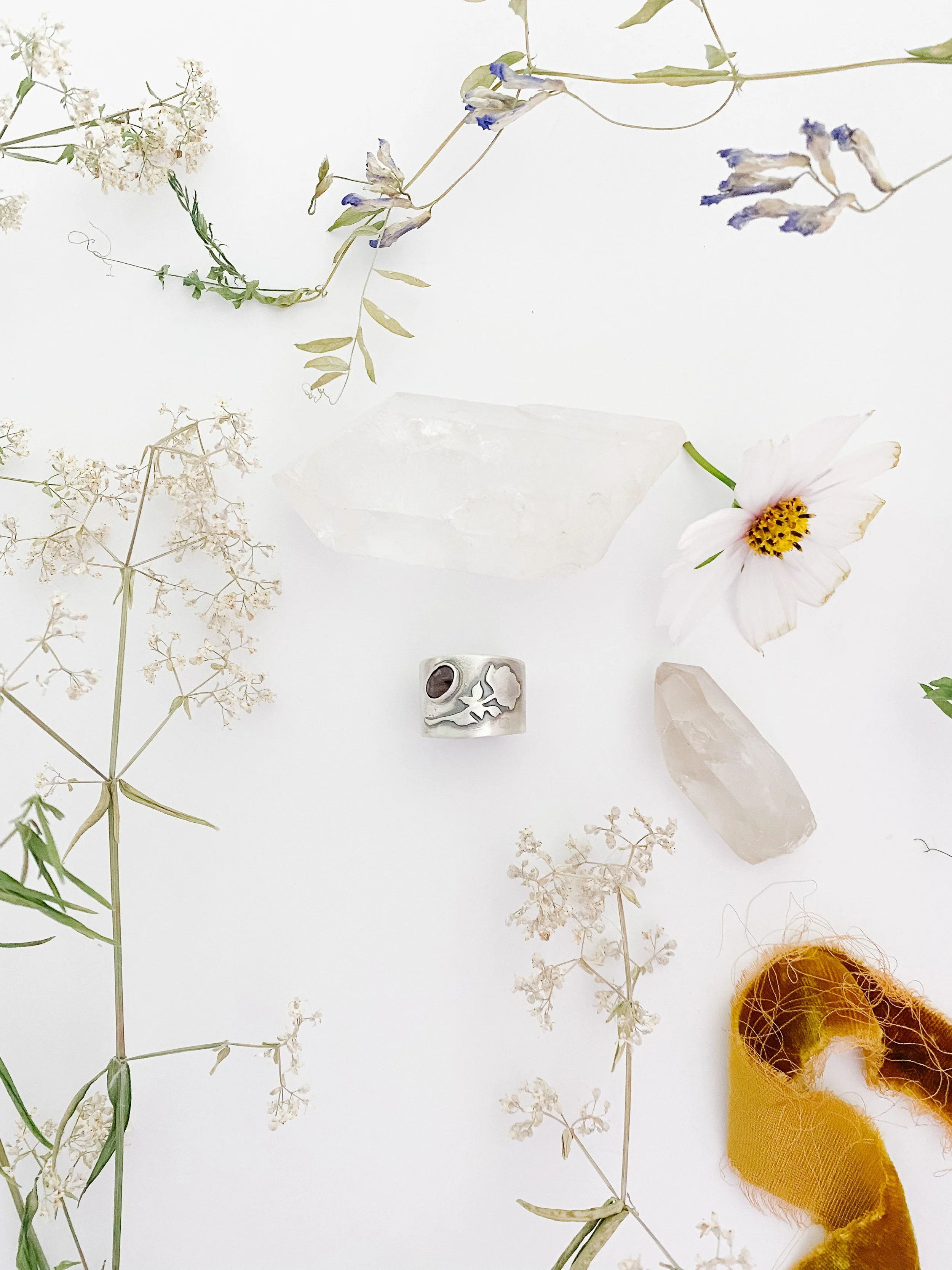 Among The Wildflowers Ring Wide 7.50/7.75 Band