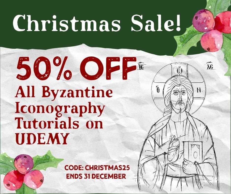 CHRISTMAS SALE! 50% Off all Byzantine Iconography Tutorials on Udemy!