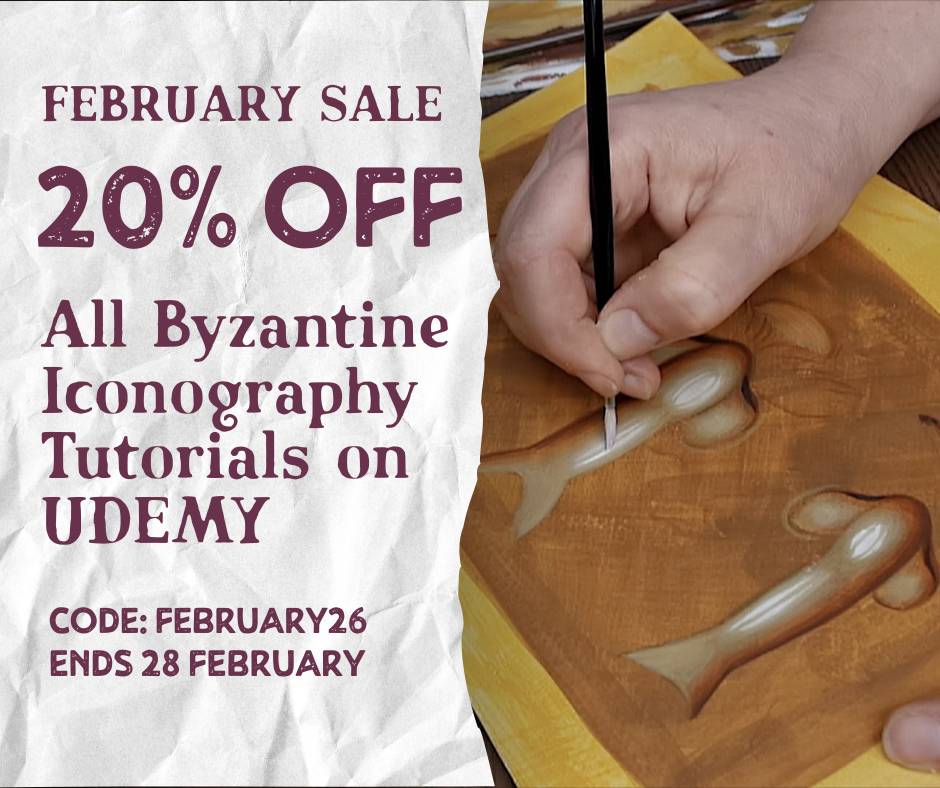 FEBRUARY SALE! 20% off all Byzantine Iconography Tutorials on Udemy! 