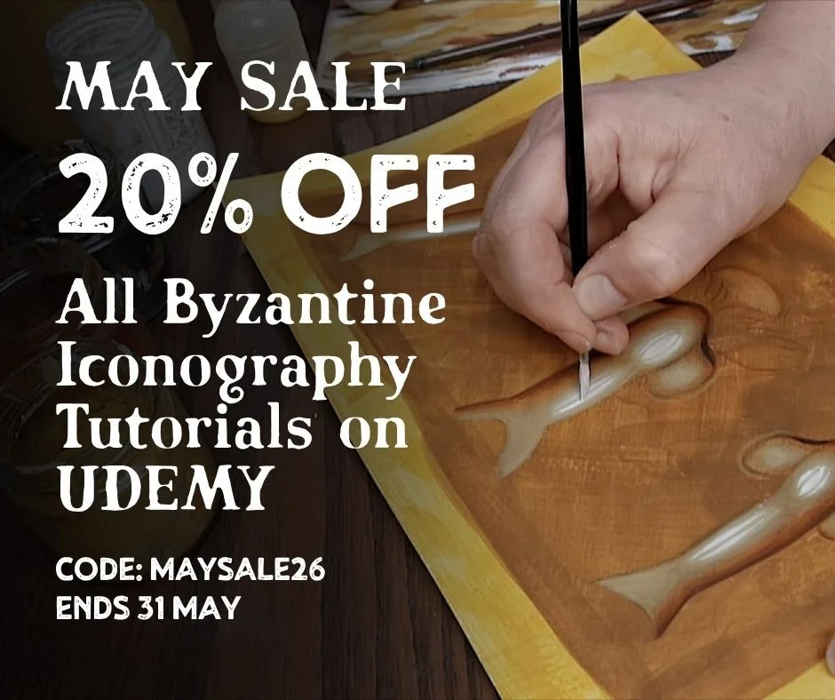 MAY SALE! 20% off all Byzantine Iconography Tutorials on Udemy! 