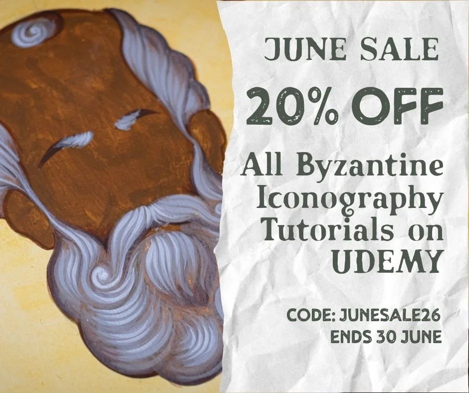 JUNE SALE! 20% off all Byzantine Iconography Tutorials on Udemy! 