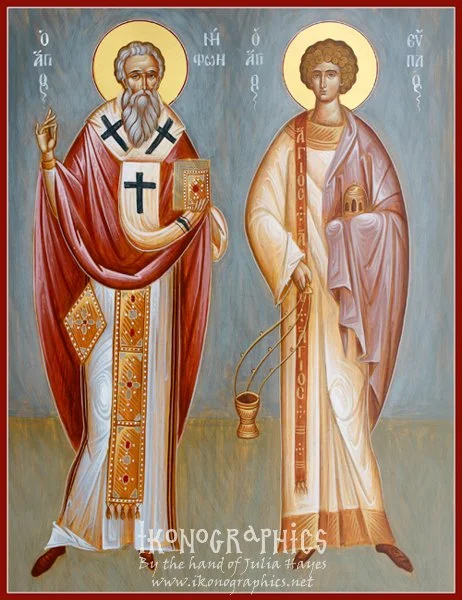 Sts Niphon and Evplos (11 August) 27x35cm 2010