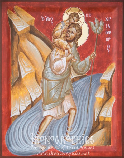 St Christopher 22x28cm 2017