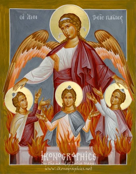 Three Youths in the Furnace 22x28cm 2013