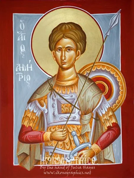 St Dimitrios the Myrrhstreamer 15x20cm 2012