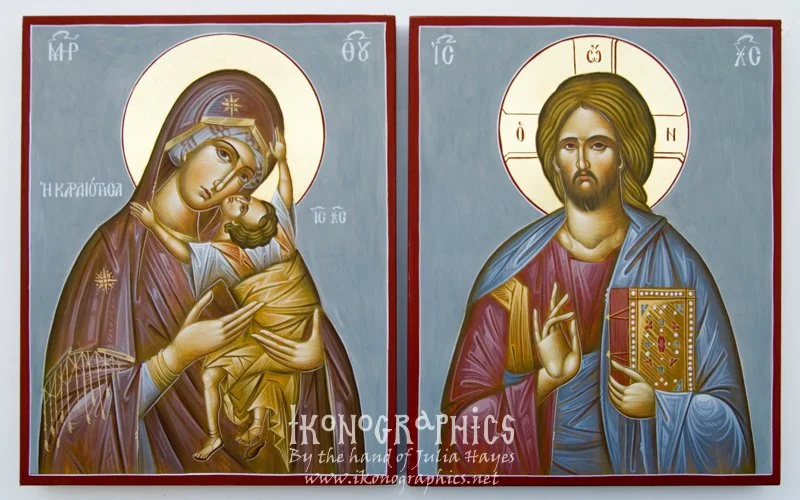 Christ and Theotokos Set 20x25cm 2010